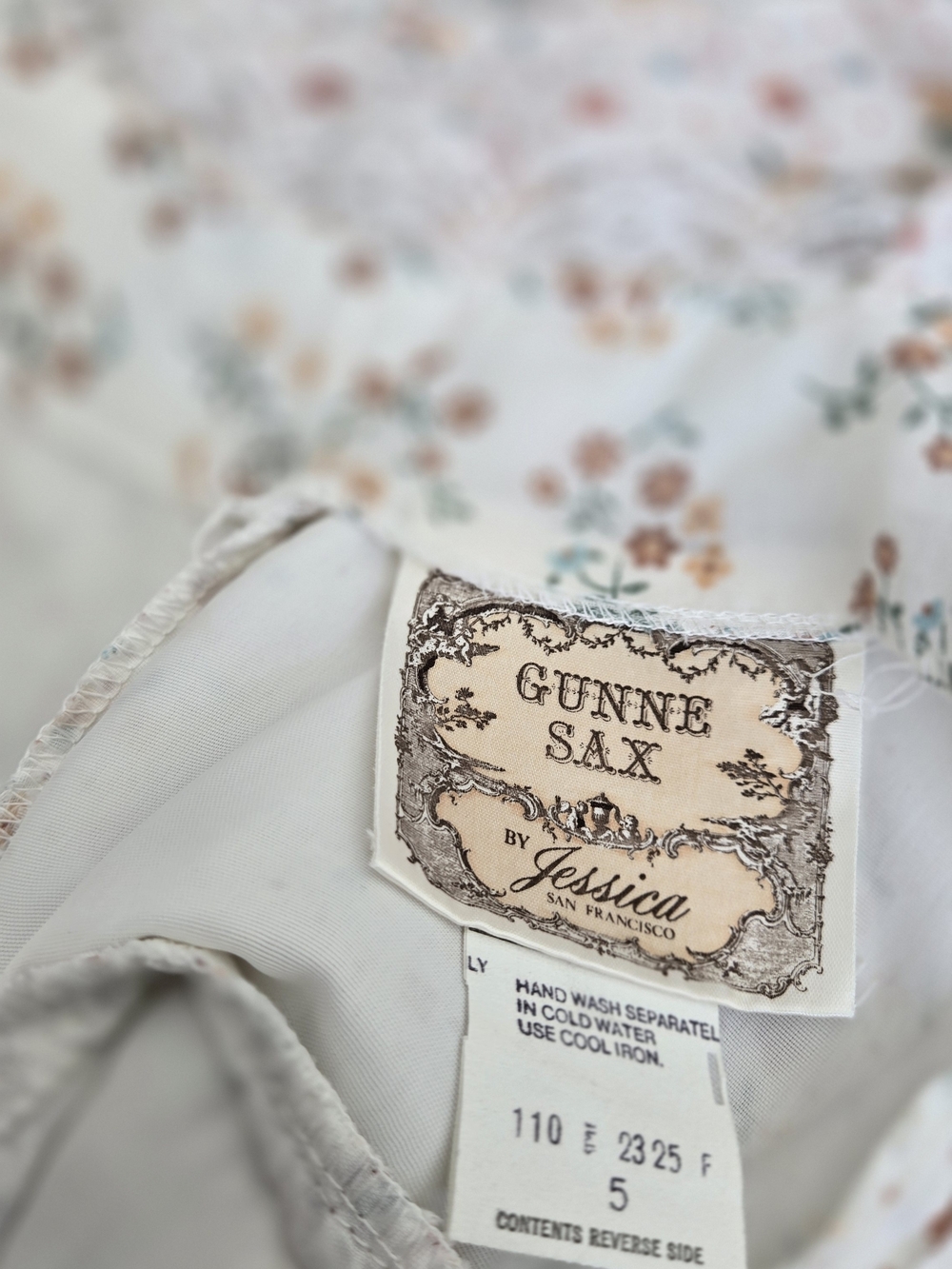 Gold Label Gunne Sax by Jessica San Fransisco Vintage 70s Calico Maxi Dress - Picture 13 of 13